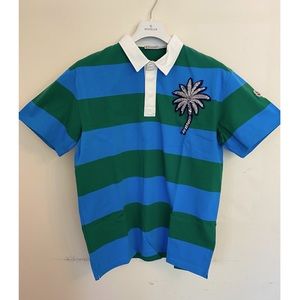 Authentic Moncler Men Maglia Polo Maniac Corta Striped Size Large